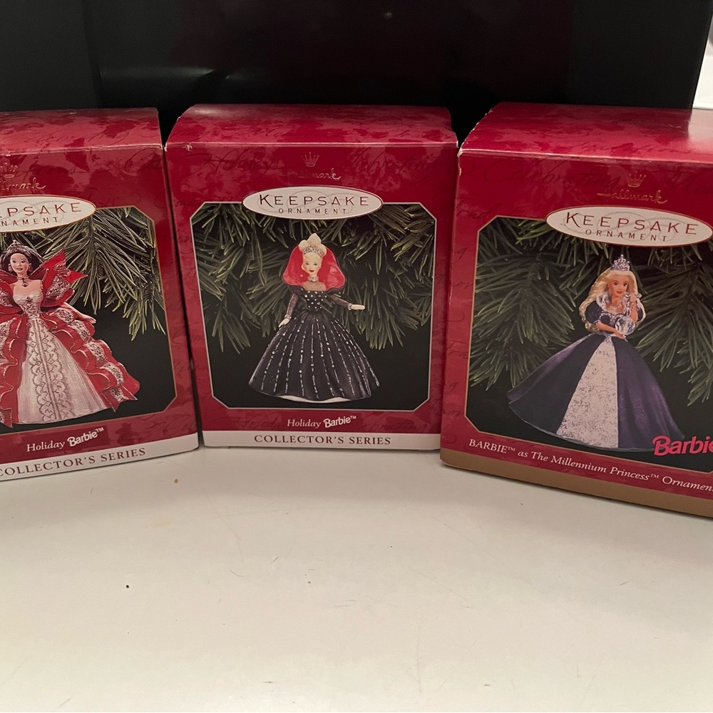 Barbie holiday ornaments 1997-1999